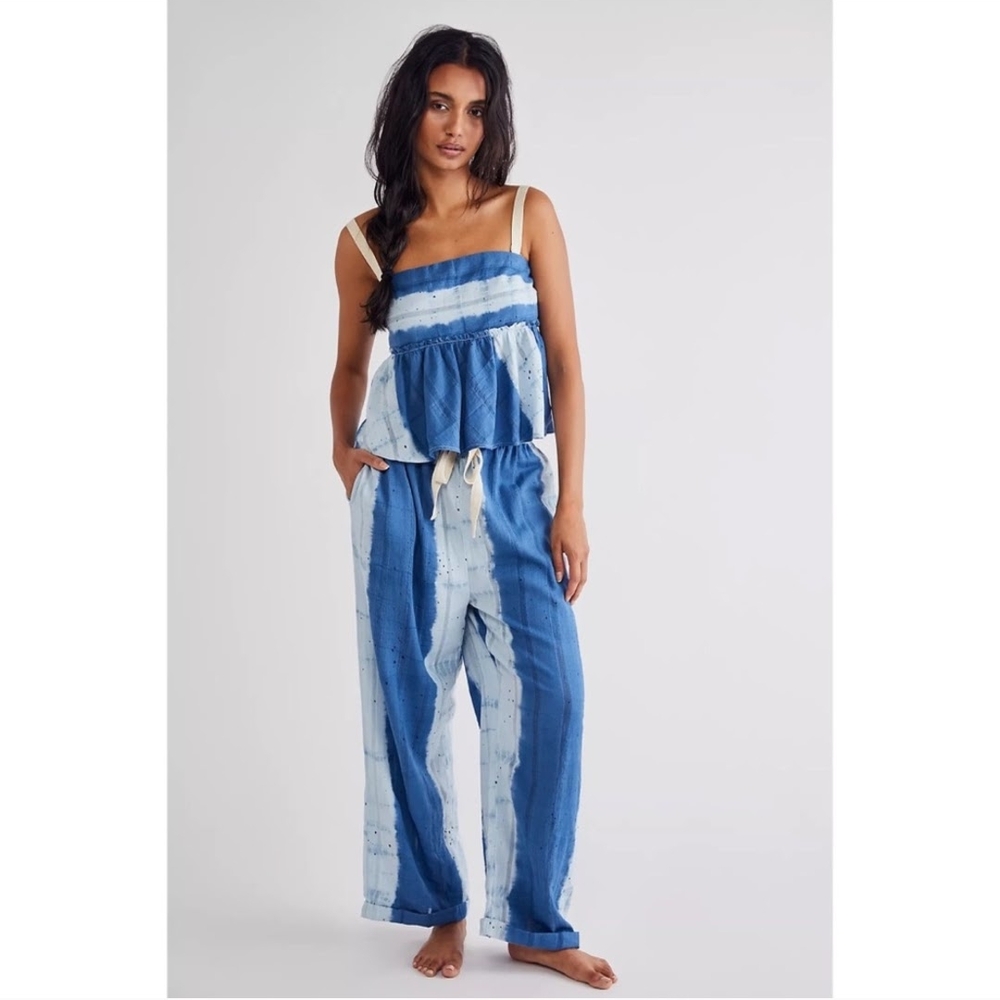 Blue Tie-Dye Two-Piece Set